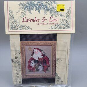 Lavender & Lace Victorian Designs Cross-Stitch Pattern Santa Of The Forest